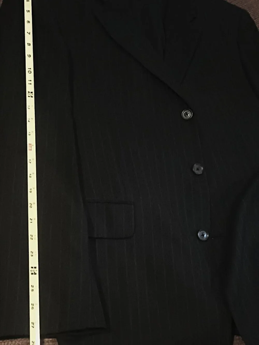 Stafford Men Charcoal Pinstripe 2 Piece Suit  44L